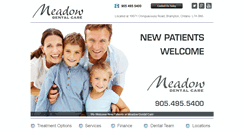 Desktop Screenshot of meadowdental.com
